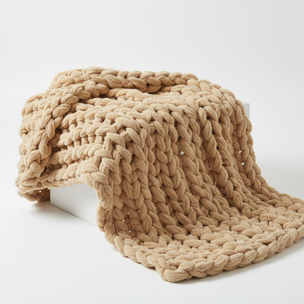 Chunky Knit Throw Blanket