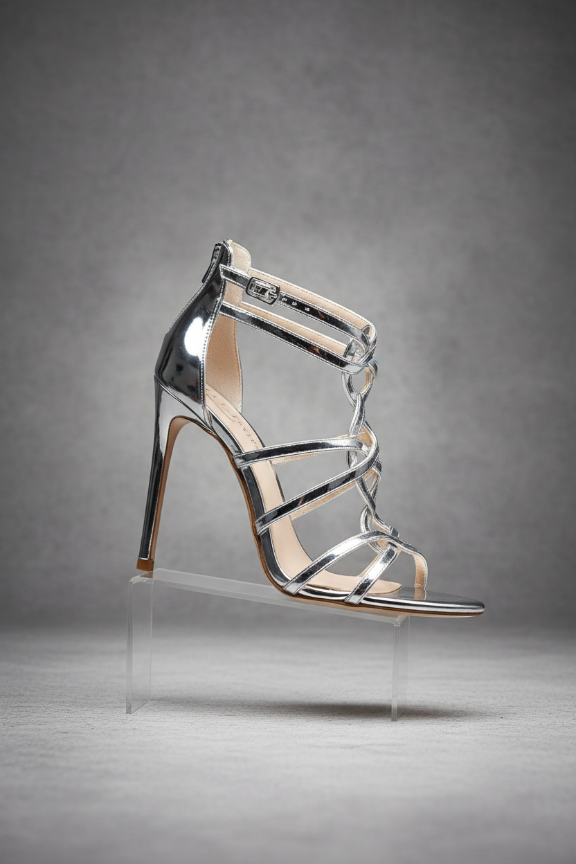 Statement Silver Metallic Heels