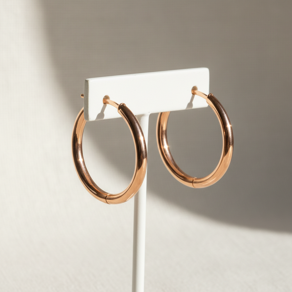 Rose Gold Hoop Earrings