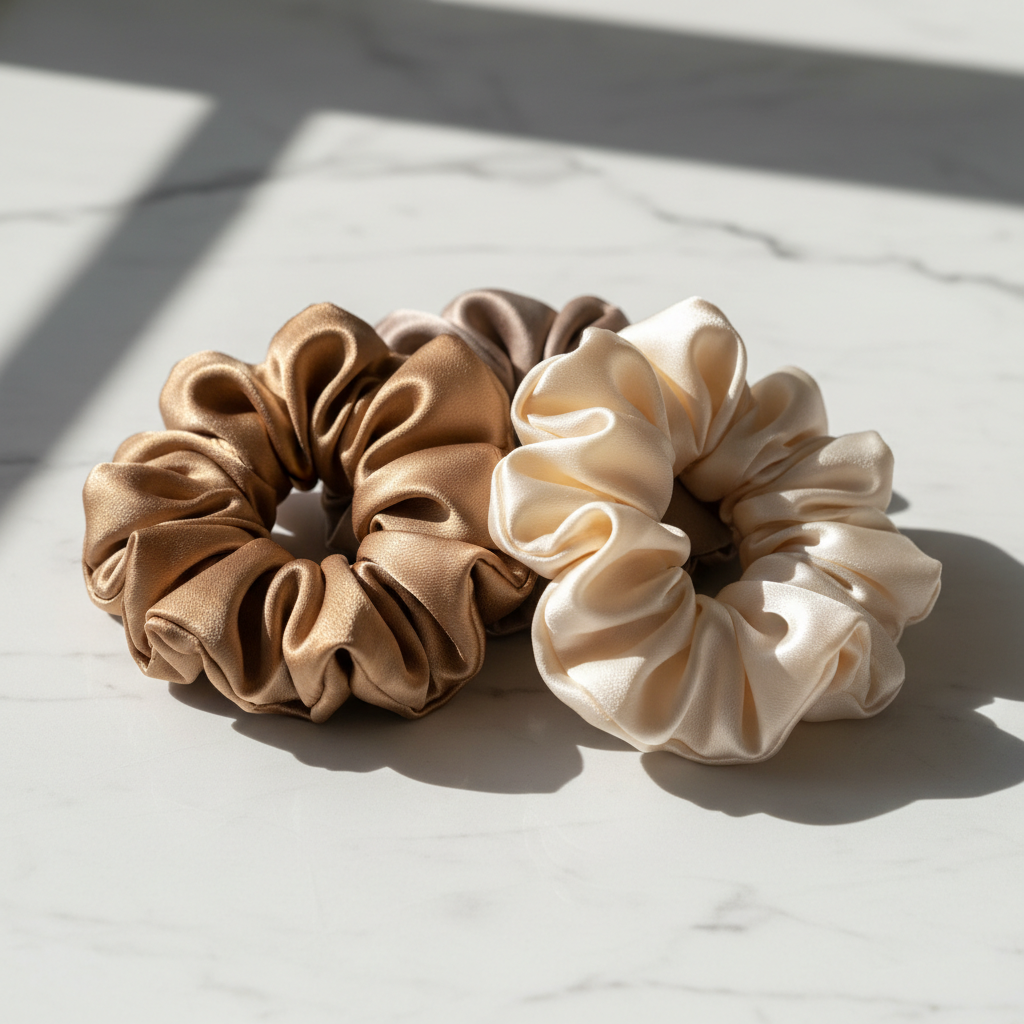 Silk Scrunchie Set - Neutrals