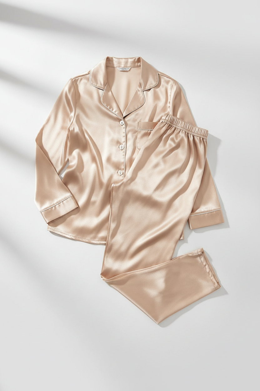 Women's Silky Satin Pajama Set